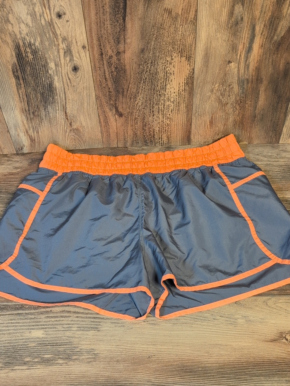MTA Sport Gray/Orange Athletic Active Shorts XL W431